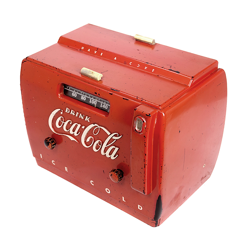 1949 Point Of Purchase Displays Coca-Cola cooler radio.